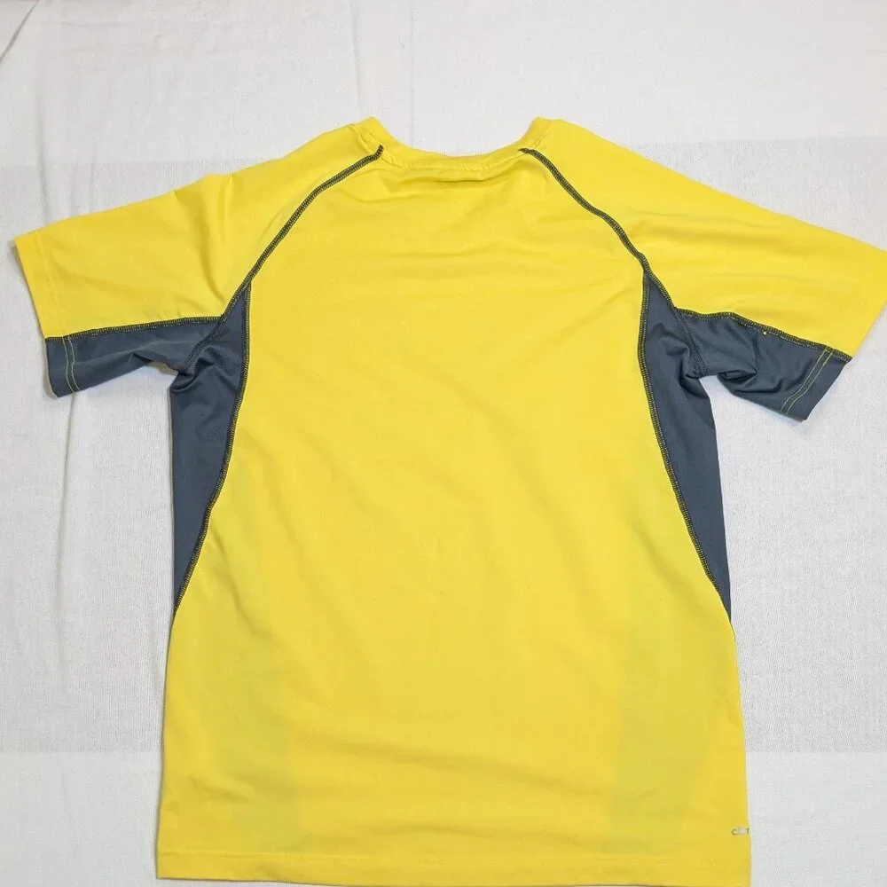Adidas Medium Climacool Yellow and Gray Shirt Men's Active Workout